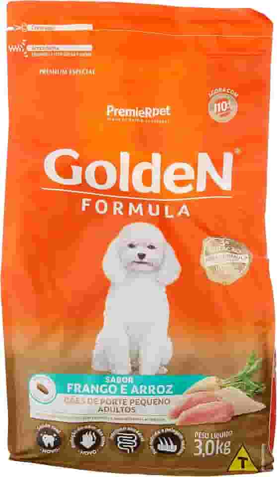 Premier Pet Ração Golden Fórmula Mini Bits Para Cães Adultos De Pequeno Porte Sabor Frango E Arroz 3Kg Para Todas Pequeno Adulto