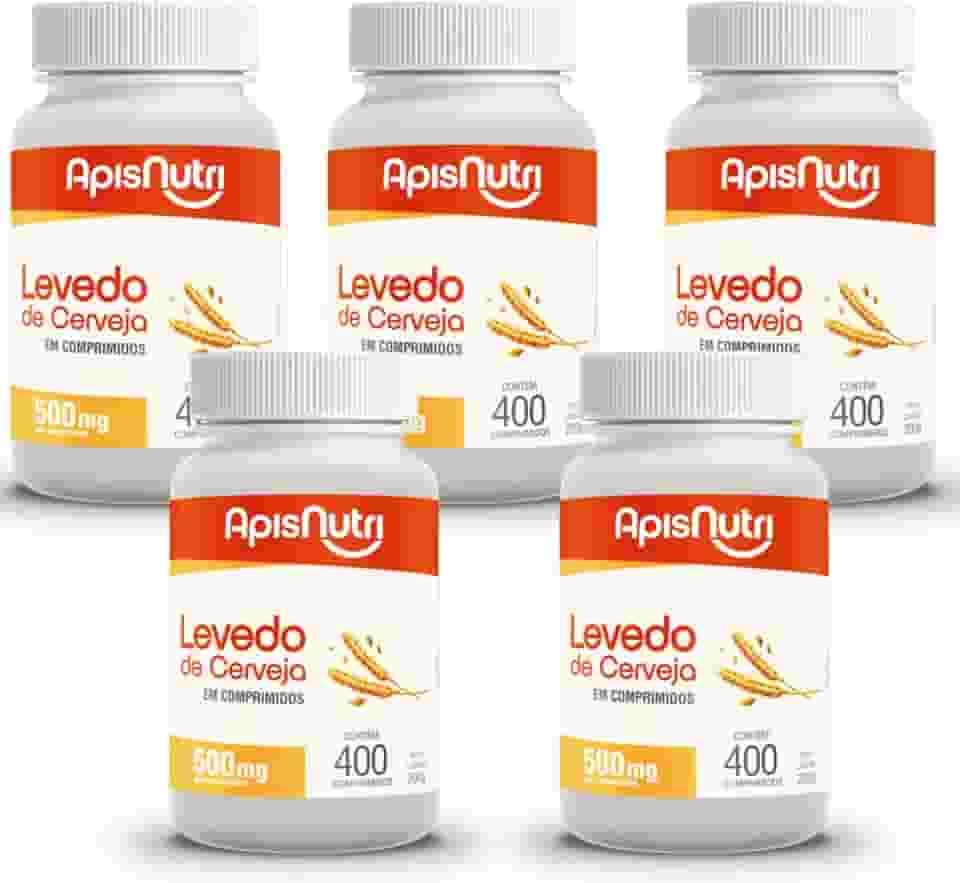 5x Levedo de Cerveja 500Mg 400 Comp Apsinutri