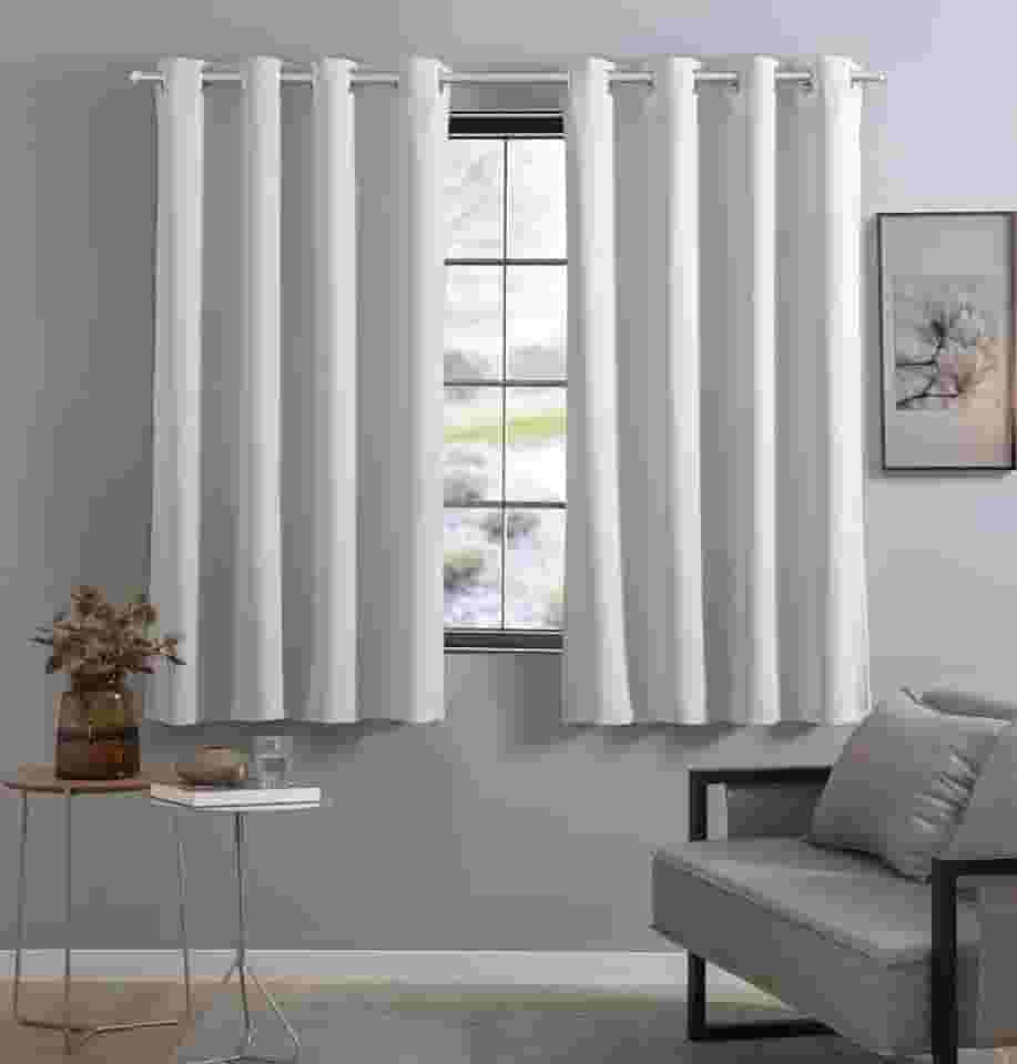 Cortina Tecido Blackout Corta Luz 80% 2,70 X 1,60m (Branco Gelo)