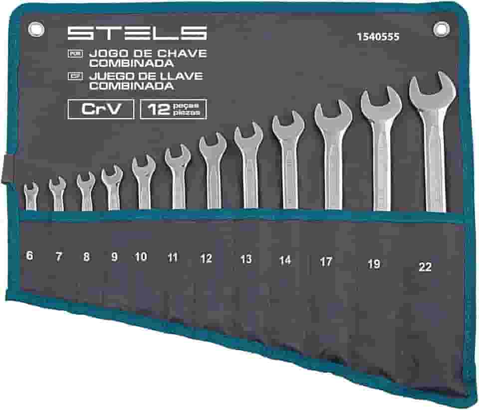 Stels Jogo De Chave Combinada Aço Cromo Vanadio 12 Peças (6 7 8