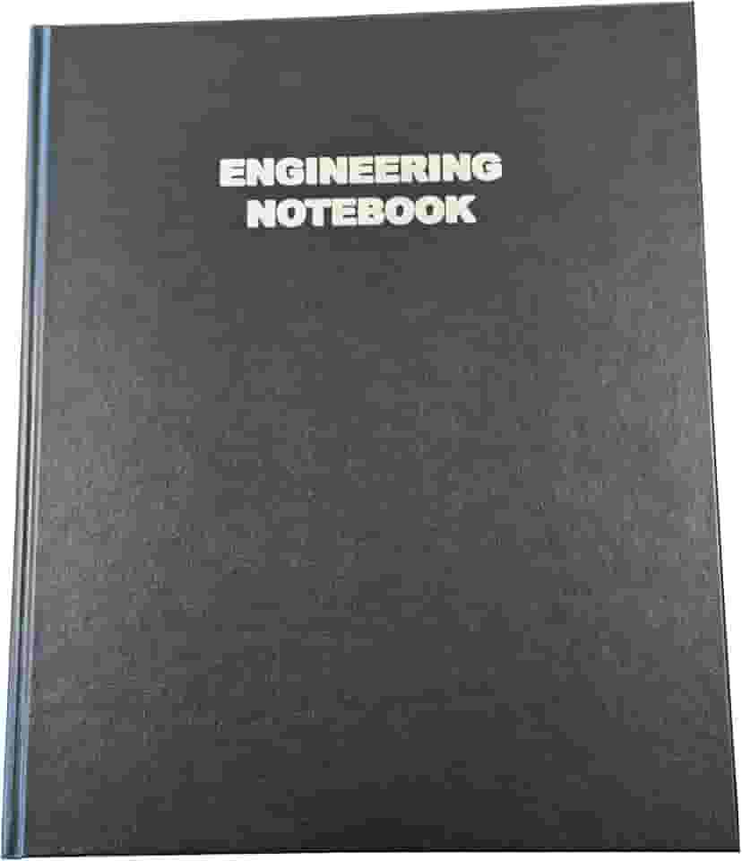 Scientific Notebook Company Engineering Notebook - Black Hardcover 2001HC, Recycled Paper, Smyth Sewn Lay-Flat Design, 9.5" x 11.5", Archival Quality for Research - Cost Effective Scientific