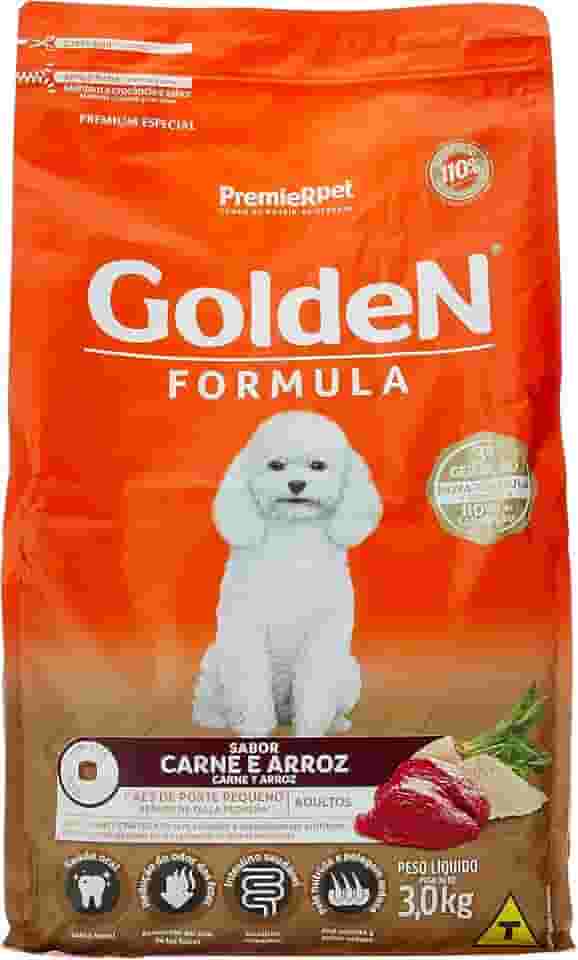 Premier Pet Ração Golden Fórmula Mini Bits Para Cães Adultos Pequeno Porte Sabor Carne E Arroz 3Kg Para Todas Pequeno Adulto