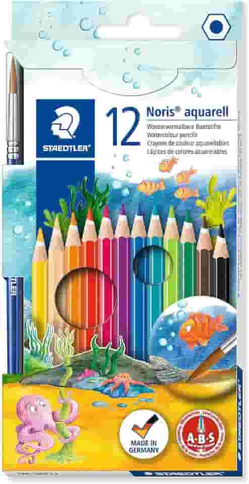Lápis de Cor Aquarelável, Staedtler, Noris, 144 10NC1212, 12 Cores