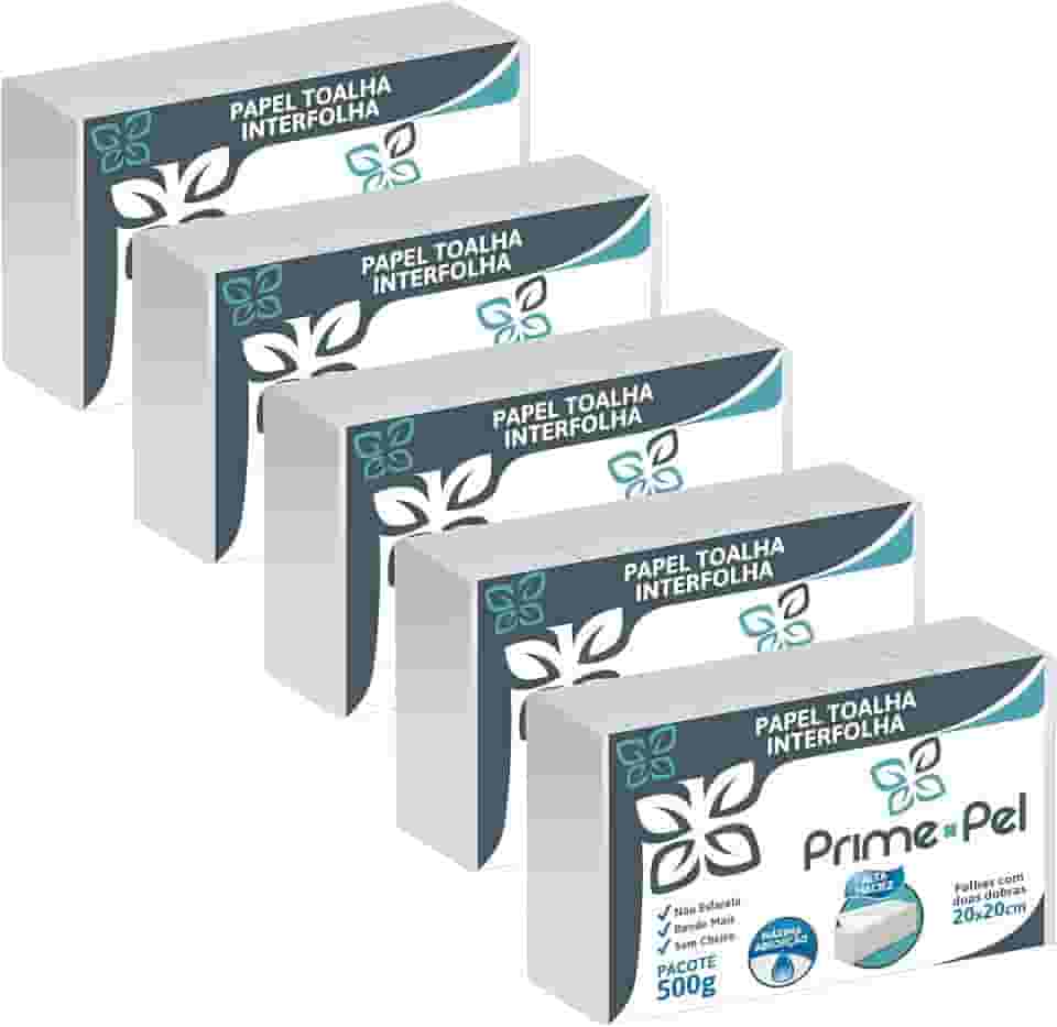 Papel Toalha Interfolha Branco Luxo Banheiro 5000 Folhas