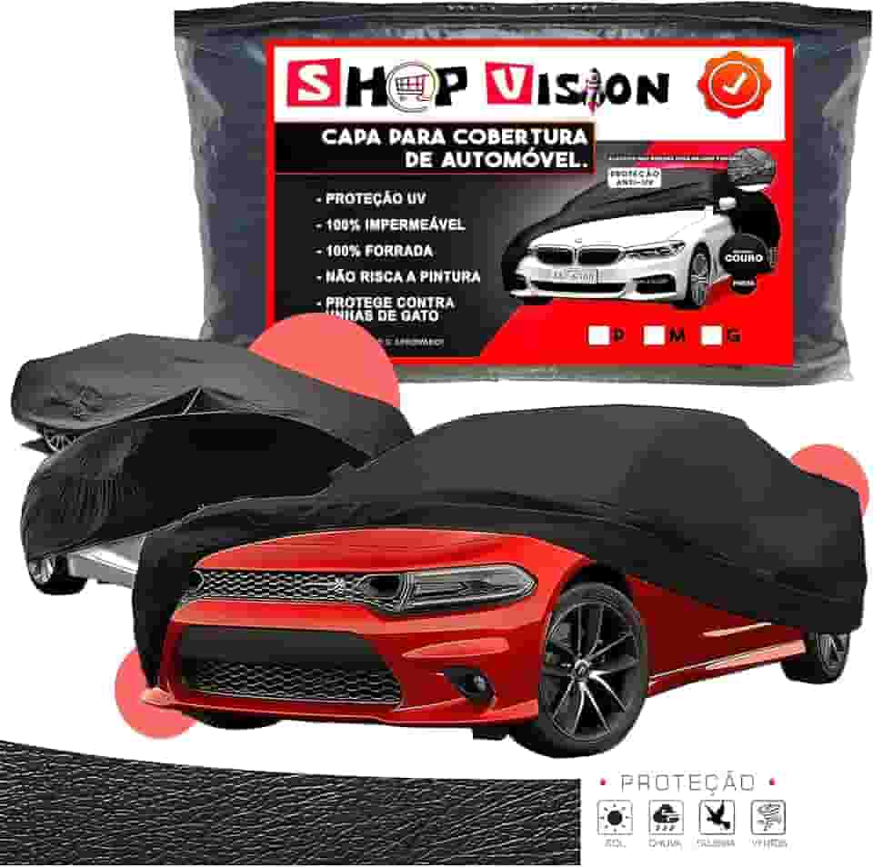 Capa Protetora Cobrir de Carro em Couro 100% Forrada Impermável Não Risca (Tipo)