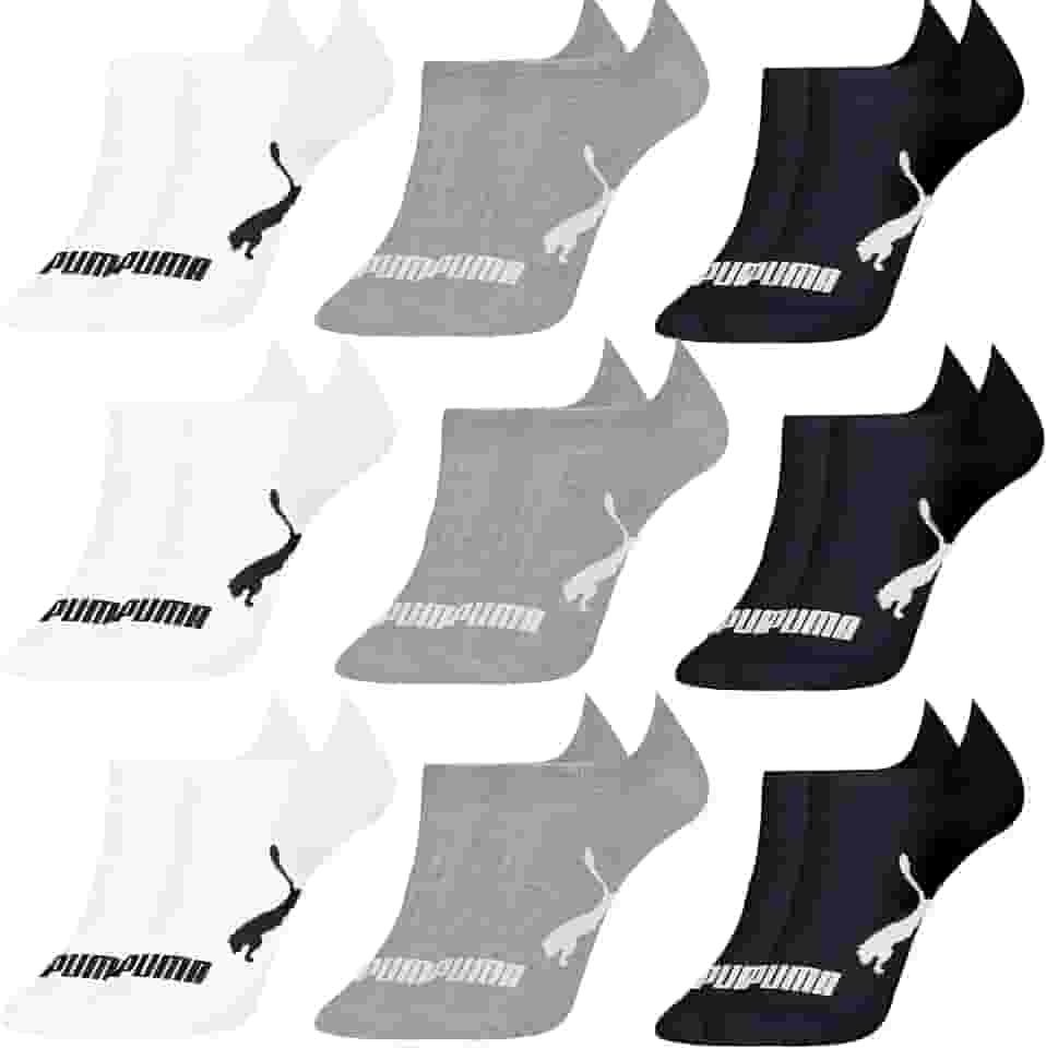 Kit 9 Pares Meia Sapatilha Invisível Masculino Adulto, 3 Branca - 3 Cinza - 3 Preta, 39-43