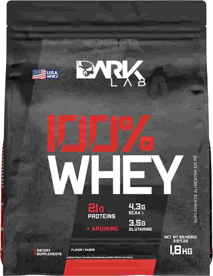 Whey 100% Concentrado Refil 1,8kg Morango Dark Lab