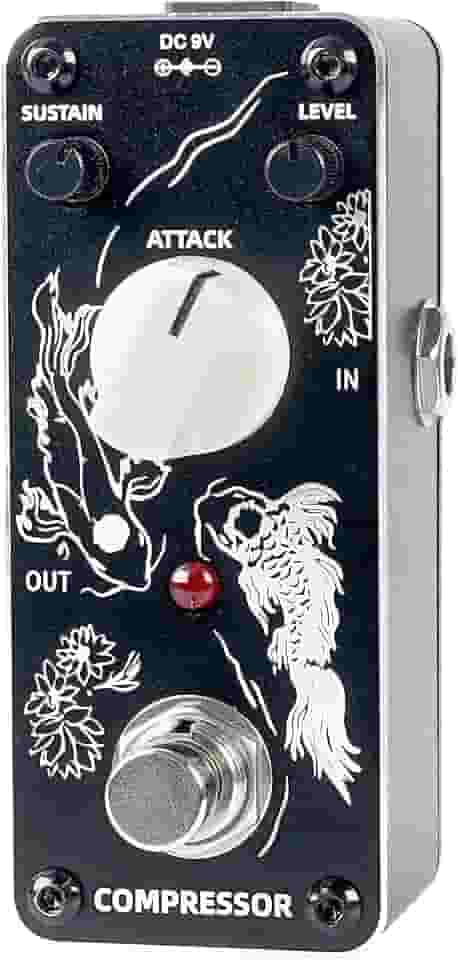 Sondery Pedal Compressor Para Guitarra Elétrica E Baixo, Mini Pedal De Compressão True Bypass, Controles Por Nível De Sustentação E Anexo, Série Art Design