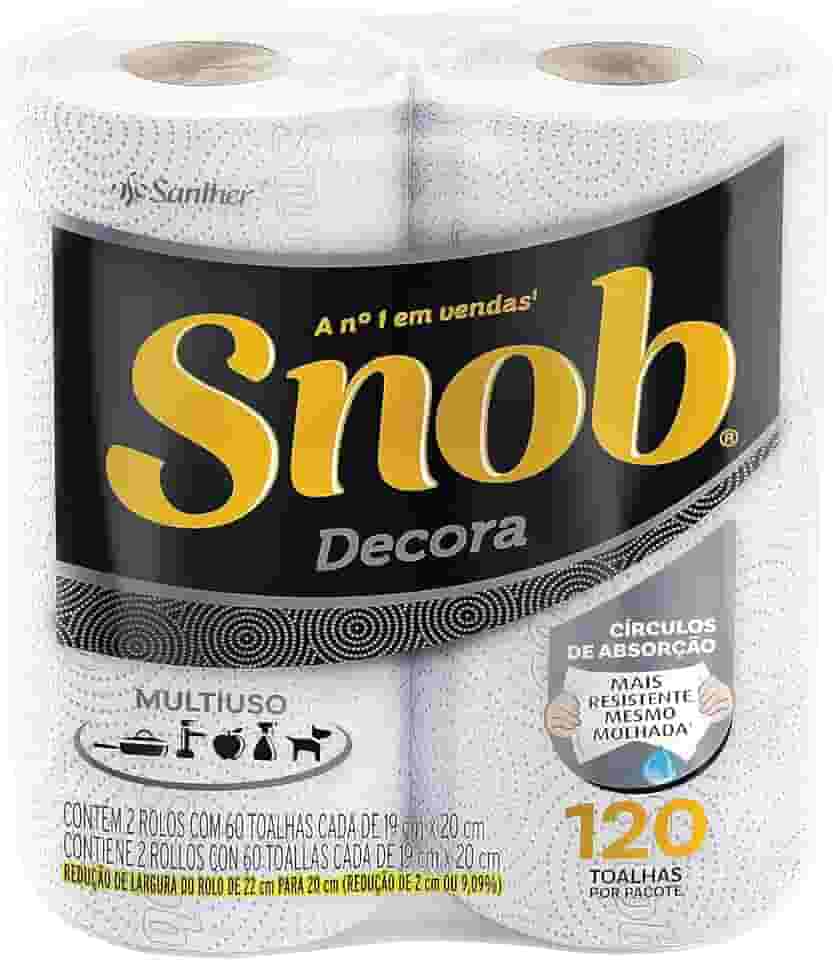 Snob Papel toalha multiuso fd decorada 120fls - 2 rolos