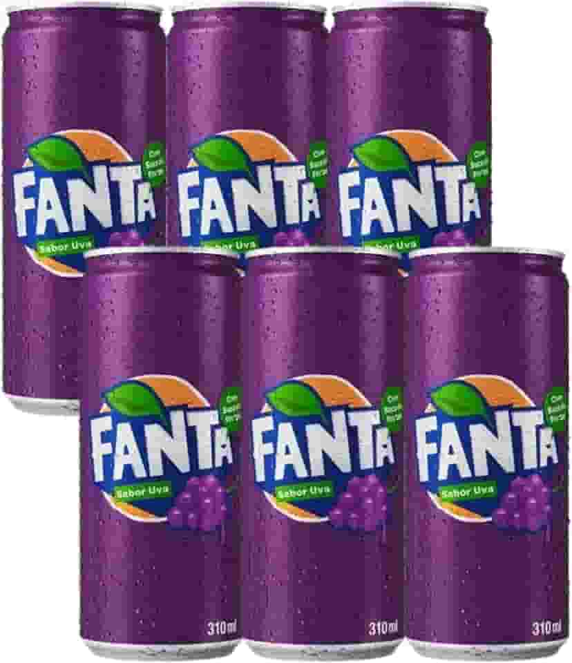 Refrigerante Fanta Uva Lata 310ml – Pack com 6 Unidades