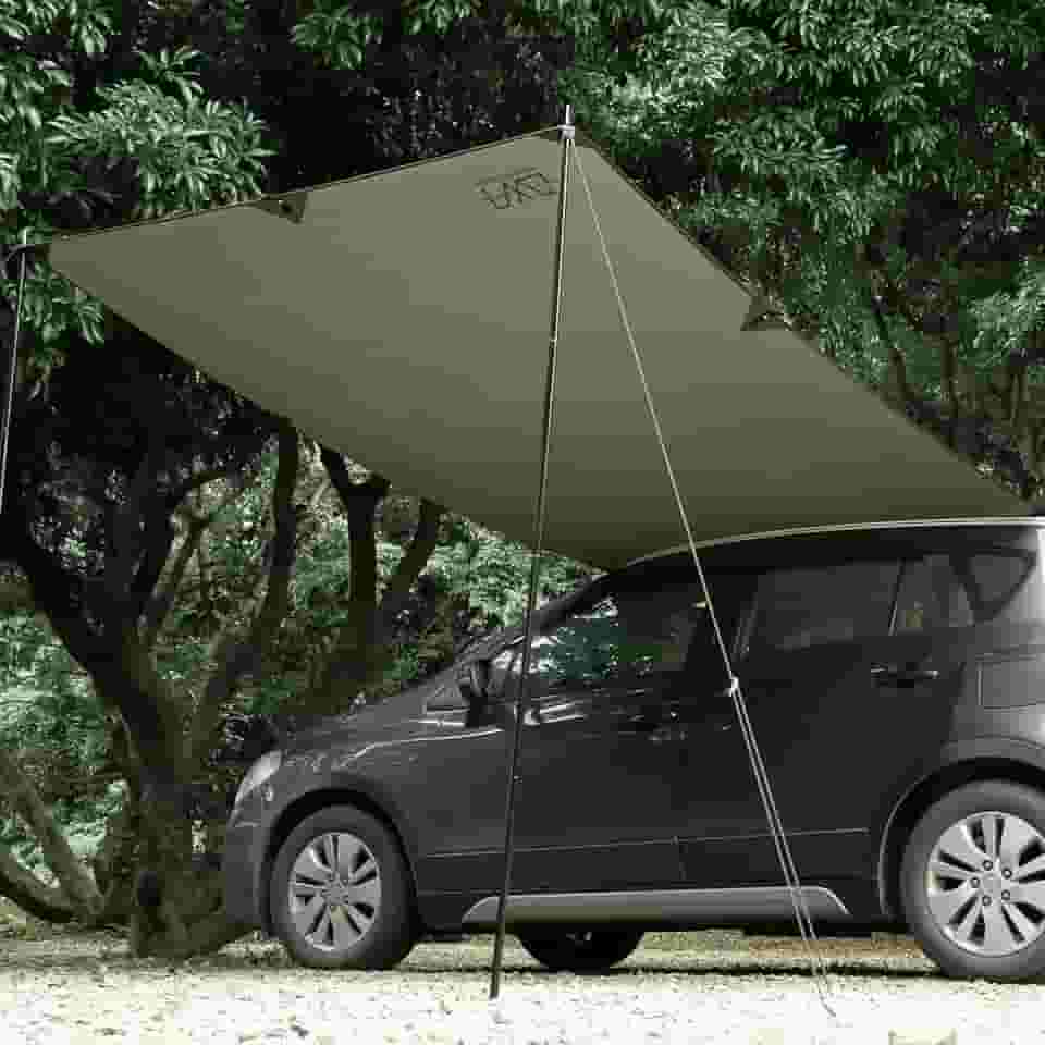 FEIWOOD GEAR Toldo De Carro Portátil Para Suv, Toldo De Veículo Para Van De Acampamento, Caminhão, Não Precisa De Ferragens De Rack De Teto À Prova D'Água Uv50+