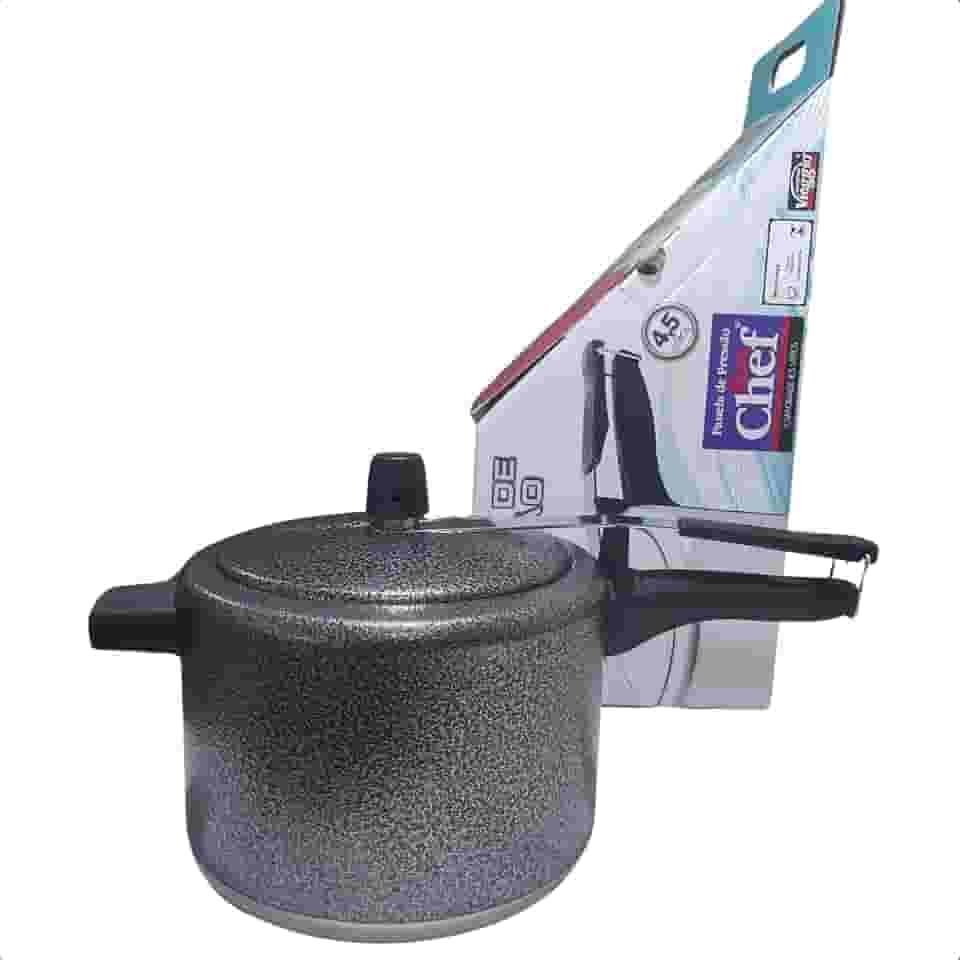 Panela de Pressão Craquelada com Valvula de Segurança de Silicone Bon Chef 4,5 litros