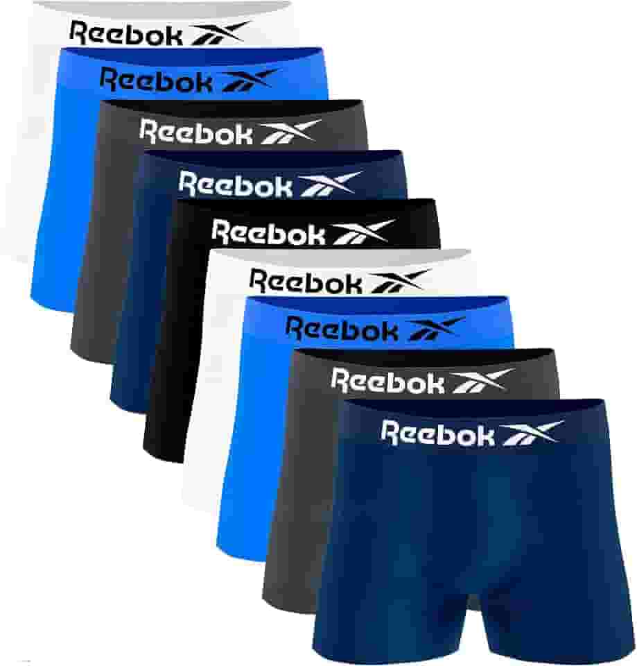 Kit 9 Cuecas Boxer Reebok Masculina Microfibra Sem Costura Conforto Original