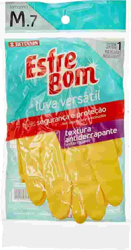 EsfreBom - Luva de Látex Versátil, Tamanho M, Cor Amarela, Bettanin