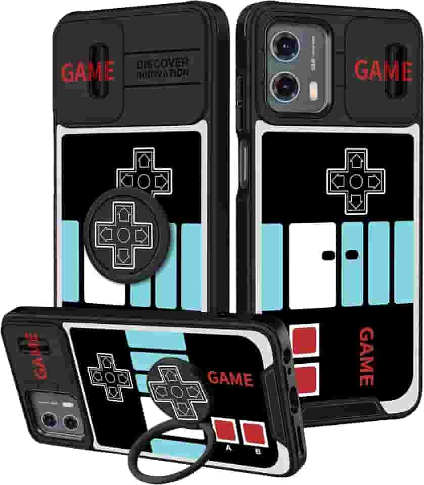 Capa para Moto G 5G 2024 - Capa de telefone feminina bonita estética com design exclusivo com capa de câmera e suporte de anel Funda para Motorola G 5G 2024