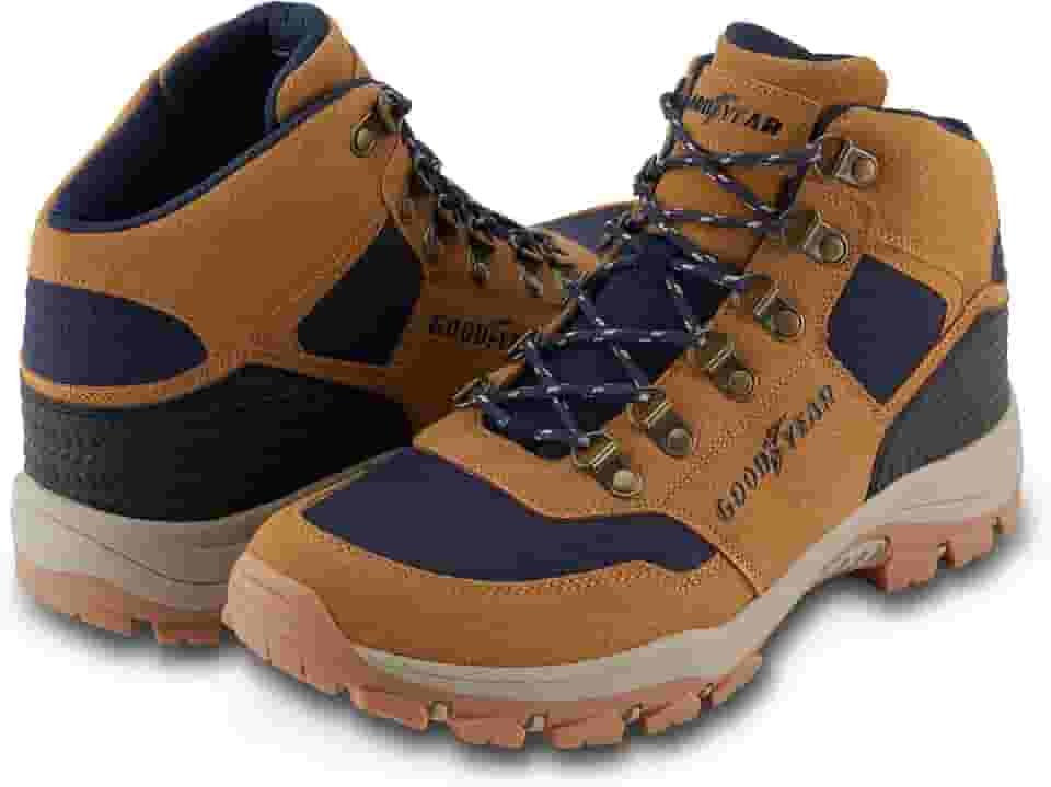 Everest Bota de caminhada masculina de cano alto para trabalho e neve, impermeável e respirável para uso ao ar livre