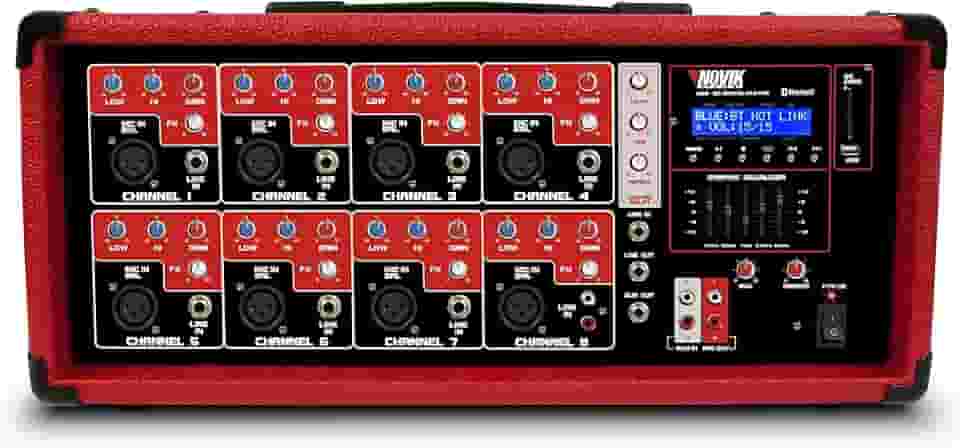 MESA DE SOM AMPLIFICADA 8 CANAIS NVK 8500 BT