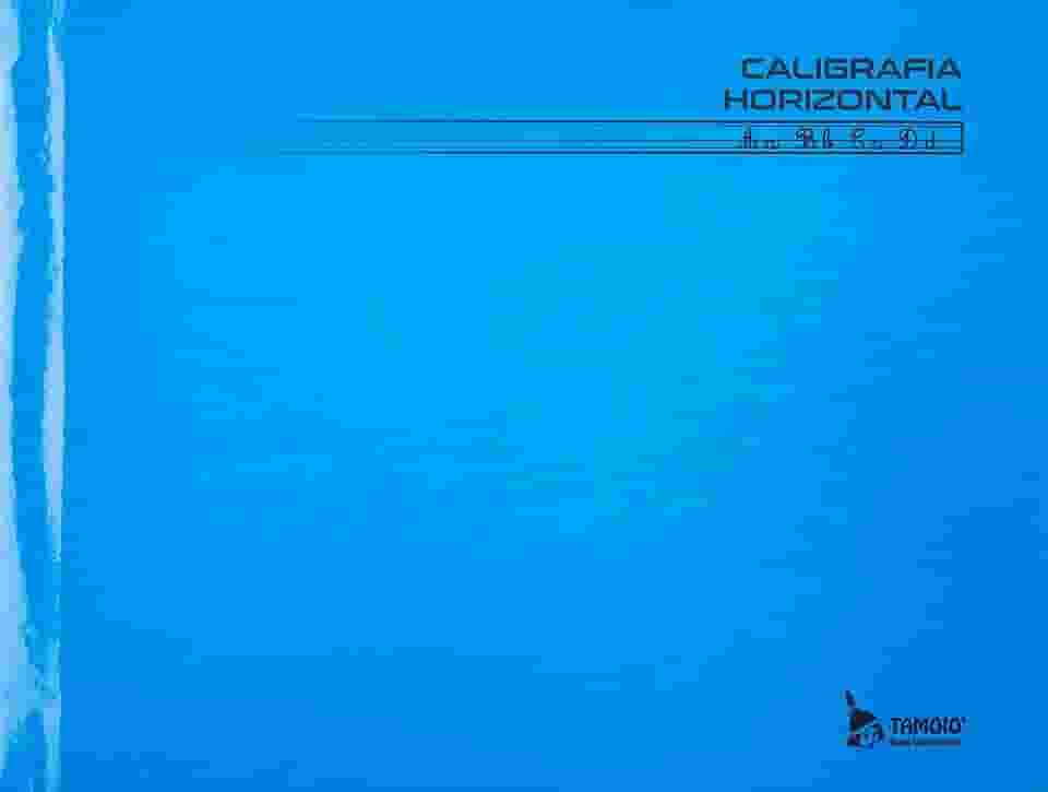 Caderno de Caligrafia, Brochura, Tamoio, Capa Dura, Horizontal, 1/4, Azul, 48 Folhas, Unidade