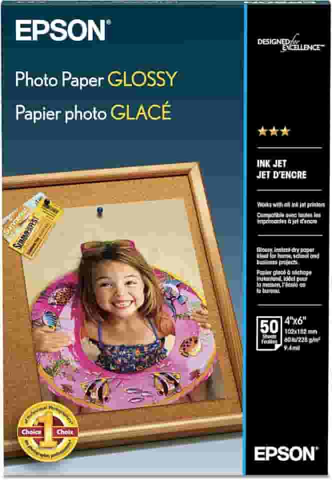 Epson Papel fotográfico brilhante, 10 x 15 cm, 50 folhas (S041809)