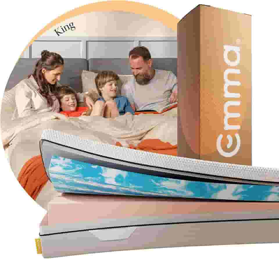 Colchão King Emma Duo Comfort – 10 anos de garantia, conforto de dupla face e suporte ideal para o seu corpo – 193x203cm.