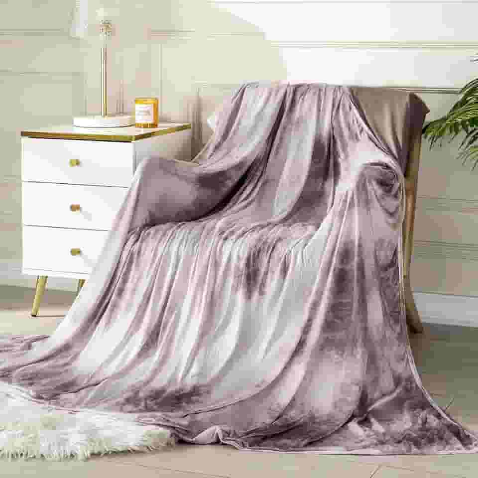 Topcee Cobertor Refrescante Para Quem Dorme Com Calor, Tingido Tie-Dye Decorativo, Absorve O Calor Manter Corpo Fresco E Evitar Suores Noturnos, 100% Fibra Certificação Oeko-Tex, Respirável, Confort