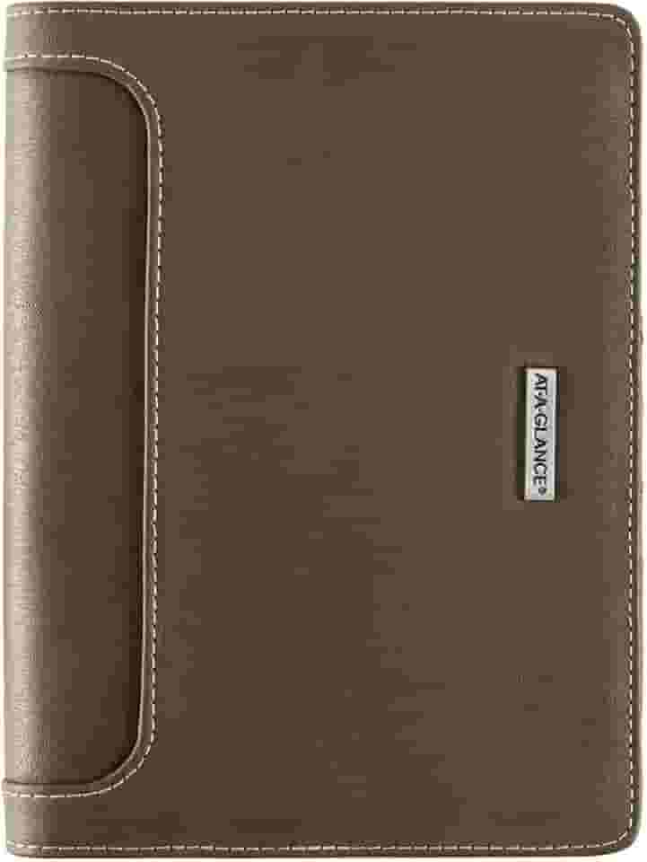AT-A-GLANCE Agenda Day Runner Harrison para telefone e endereços, diretório, 13 x 21 cm, tamanho 4, marrom (1124-0286)