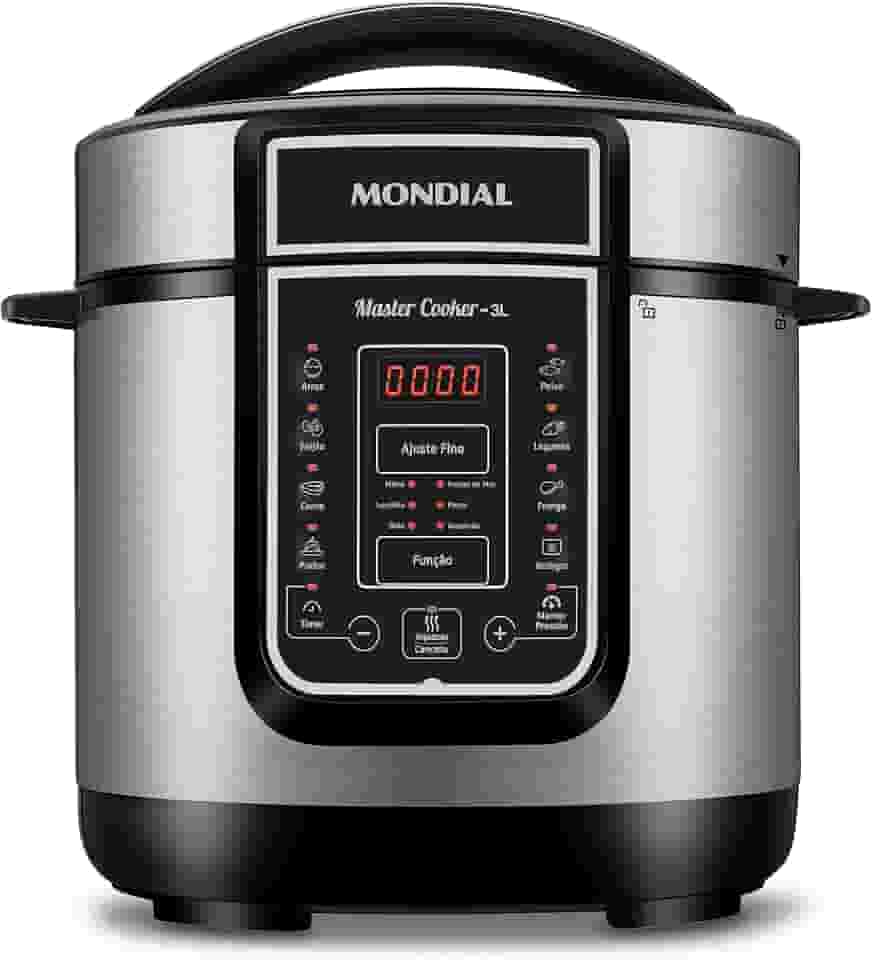 MONDIAL Panela de Pressão Elétrica, Master Cooker - 3L, 220V, Preto, 700W - PE-40