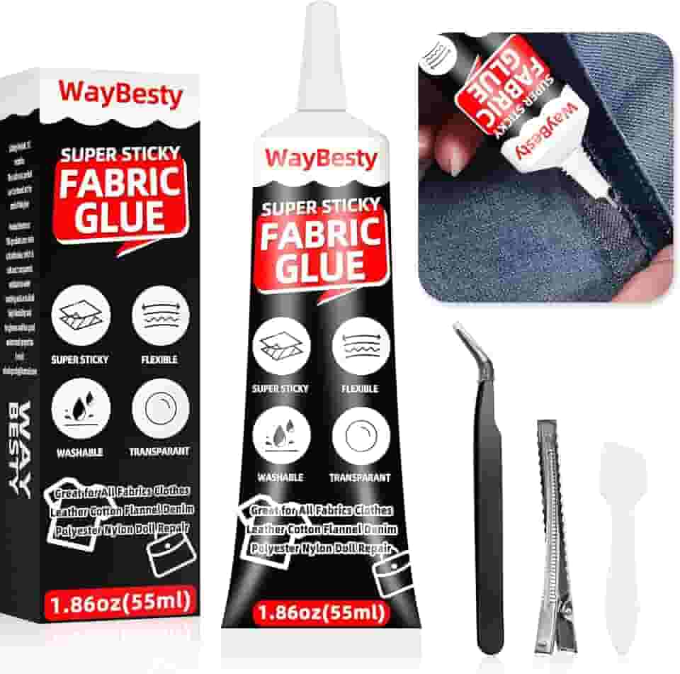 cola de tecido, cola de tecido transparente para roupas cola de tecido forte lavável permanente para todos os tecidos, algodão, flanela, jeans, couro, poliéster, conserto de bonecas