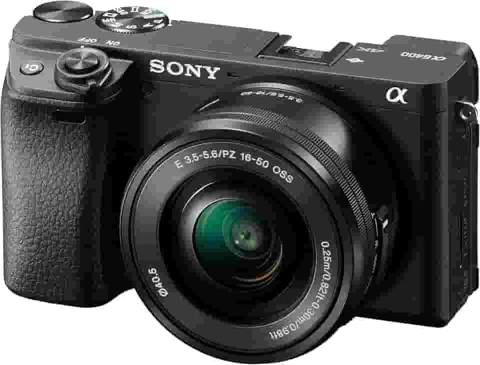 Sony Câmera Mirrorless Alpha A6400: Câmera Digital Compact Aps-C Intercambiáveis ​​Com Foco Automático De Olhos Em Tempo Real, Vídeo 4K, Tela Flip & 16-50Mm Lente E Câmeras Compatíveis Com Montagem