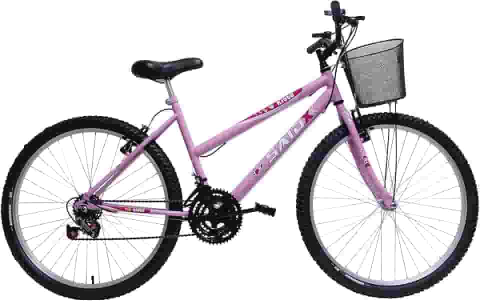 Bicicleta de Passeio Saidx Bike Feminina, Aro 26 de 18 Marchas, Freio V Brake