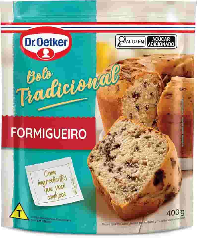 Dr. Oetker Bolo Tradicional Sabor Formigueiro, Fácil Preparo, Mistura Pronta para Massa, Sobremesa Fofinha e Saborosa, 400g