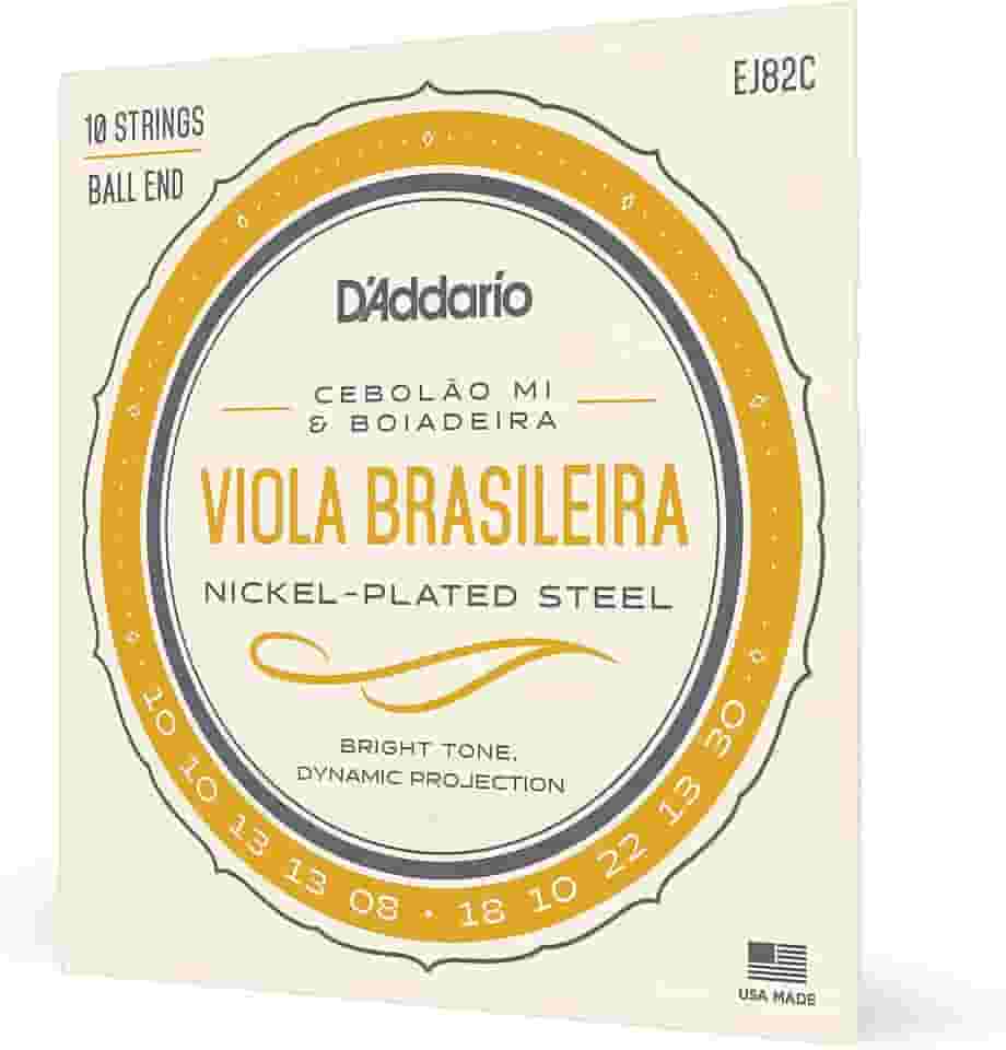 ENCORDOAMENTO DE AÇO PARA VIOLA BRASILEIRA EJ82C - CEBOLÃO MI/BOIADEIRA - D'ADDARIO