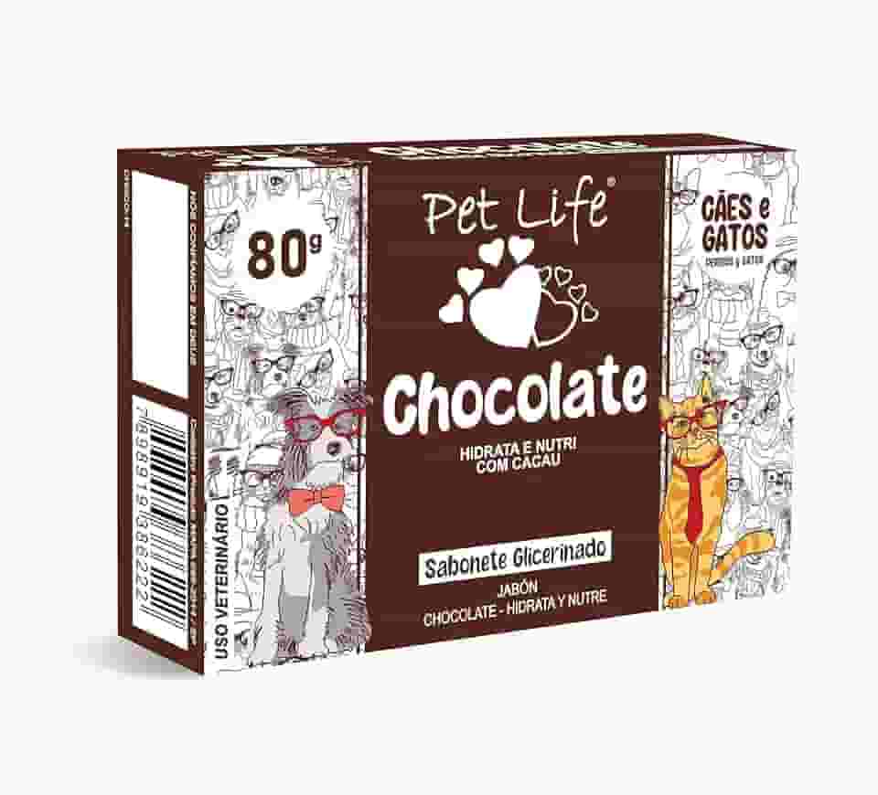 Sabonete Chocolate Pet Life Cães e Gatos 80 g