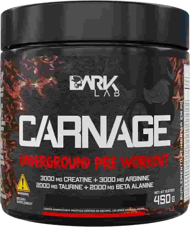 Pré-Treino Carnage Underground Dark Lab, 450g, Pink Lemonade, Creatina