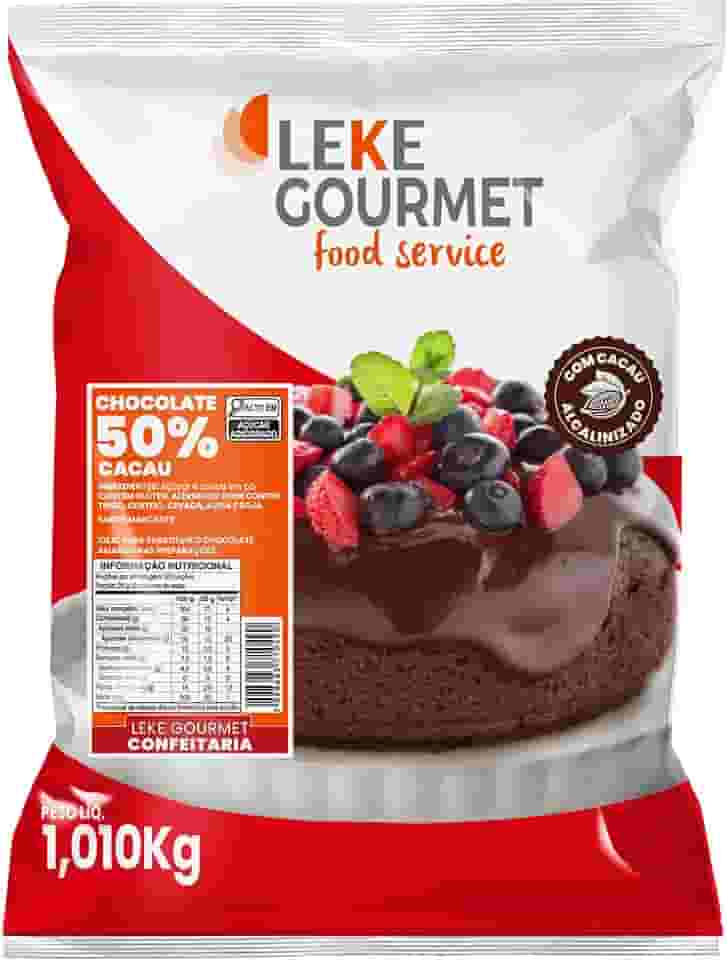 Leke Gourmet – Chocolate 50% em Pó 1010g | Cacau Intenso e Equilibrado | Ideal para Confeitaria, Bebidas e Sobremesas | Uso Profissional e Doméstico