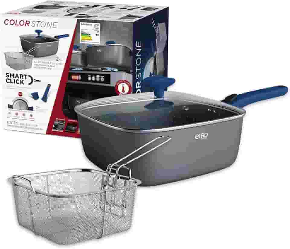 Euro Home - Cj De Panela e Fritadeira Multifuncional Smart Click - 24cm - 4 l