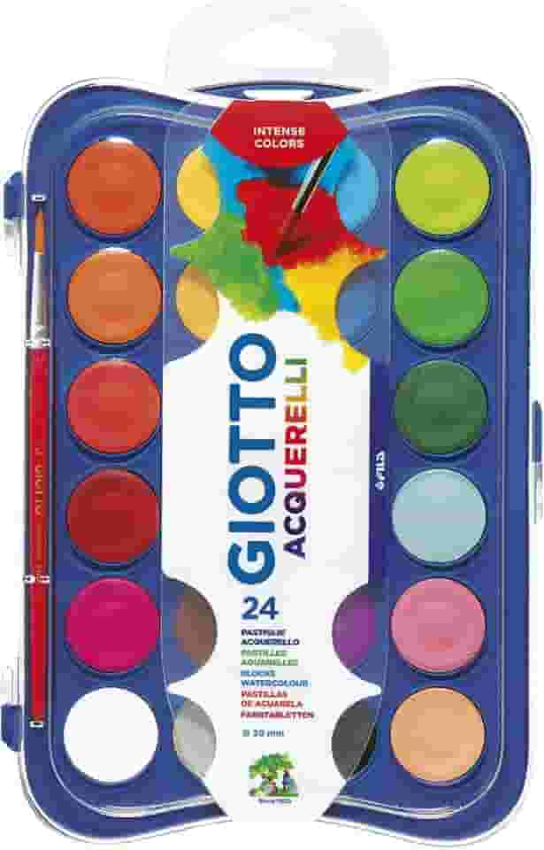 Aquarela 30mm, Giotto, 352400, Acquarelli, 24 Cores