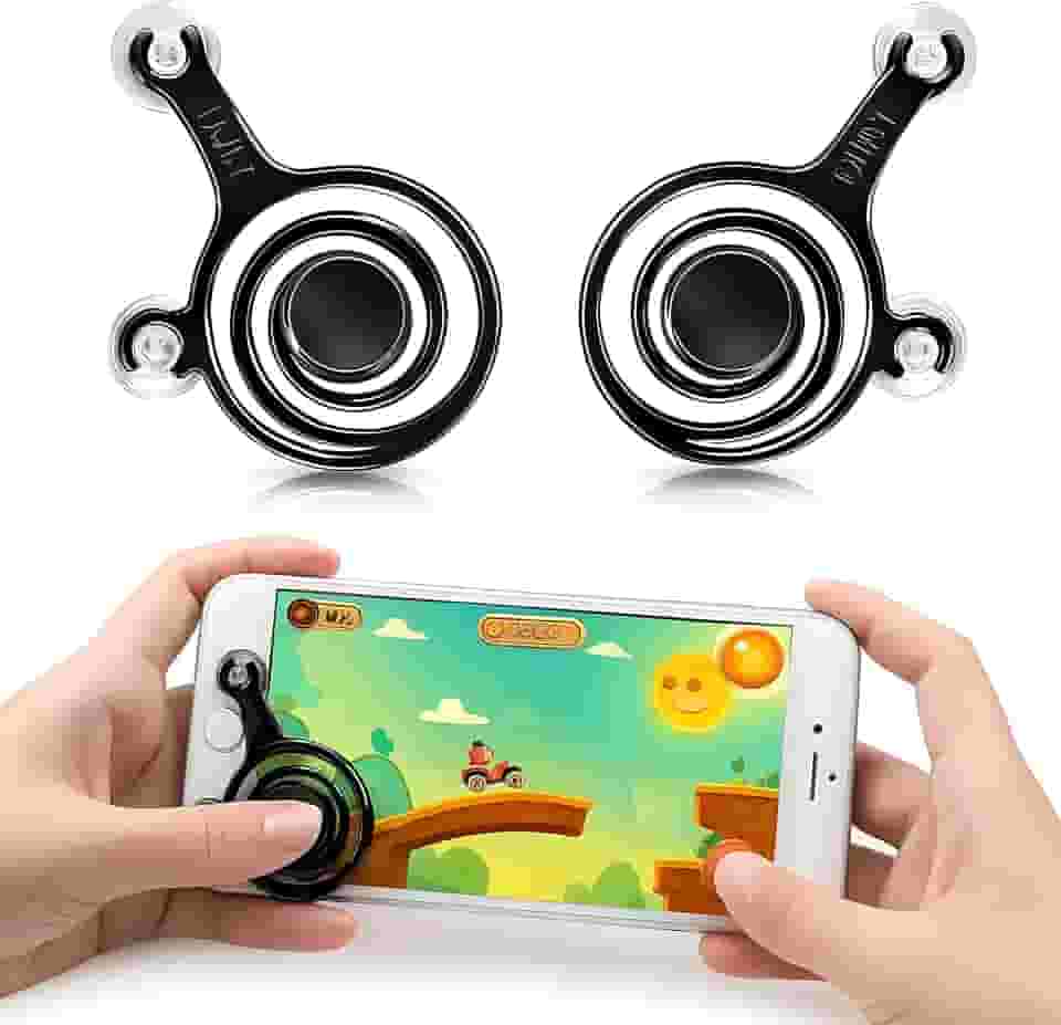 Mini Fling Joystick Analógico Duplo Para Celular - Controle Com Dupla Ventosa Portátil Para Smartphone, Precisão em Jogos Mobile, Compatível com Android e iOS