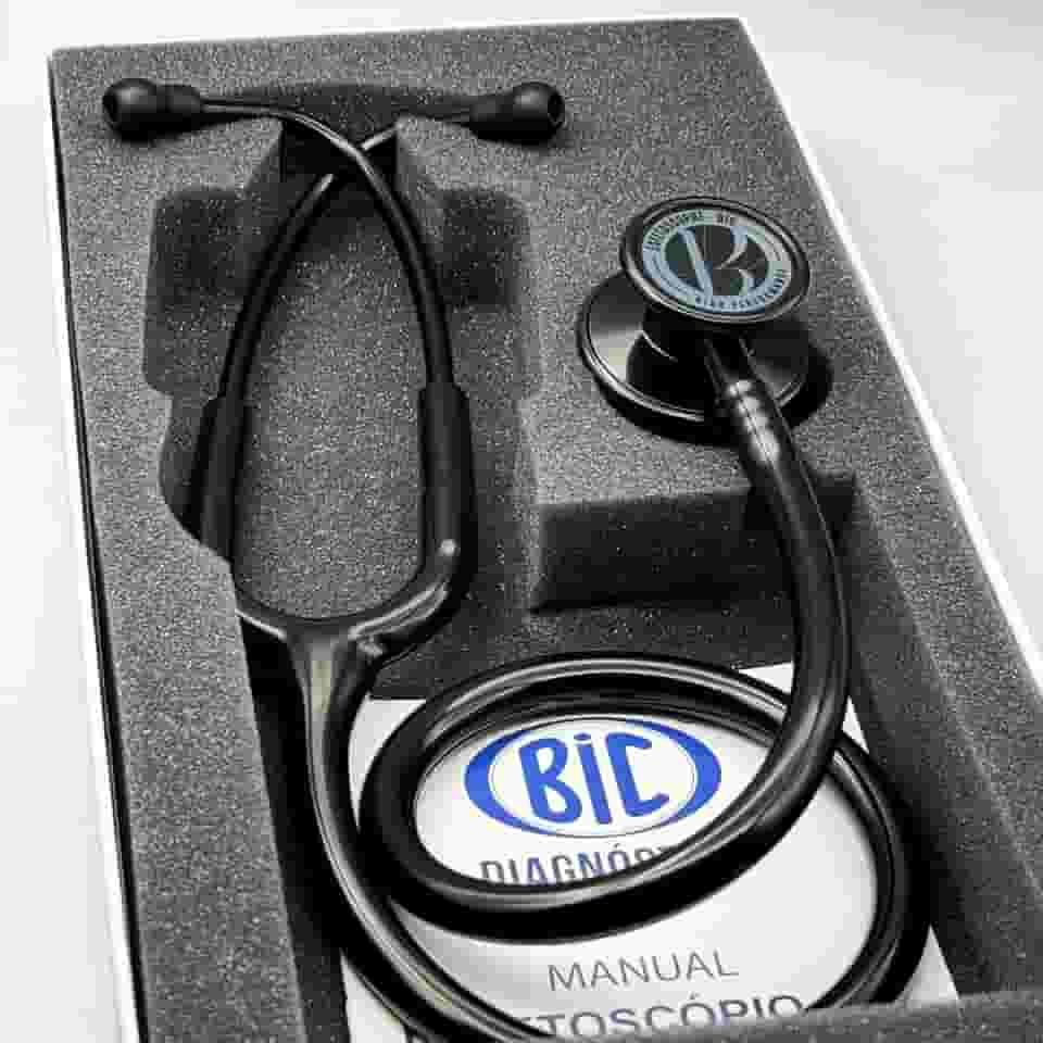 Estetoscópio Bic Eternity III Black Edition ES1507 - Excelente Ausculta - Garantia de 5 anos