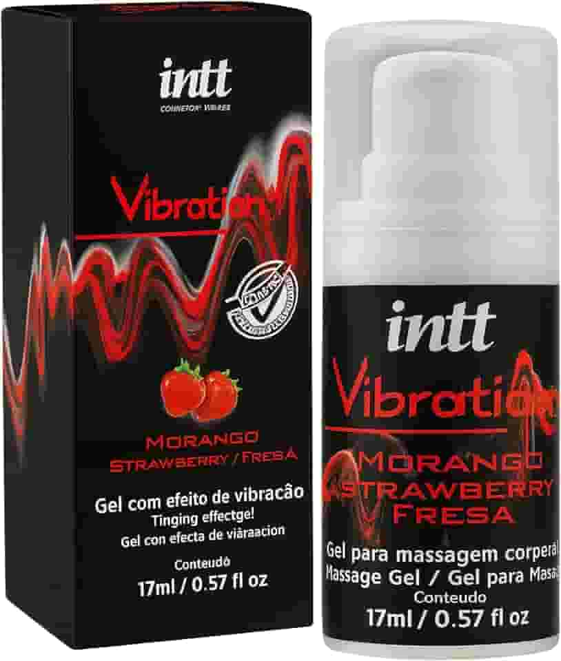VIBRATION GEL EXCITANTE QUE VIBRA POWER EXTRA FORTE SABORES 17ML - INTT fragrancia:Morango