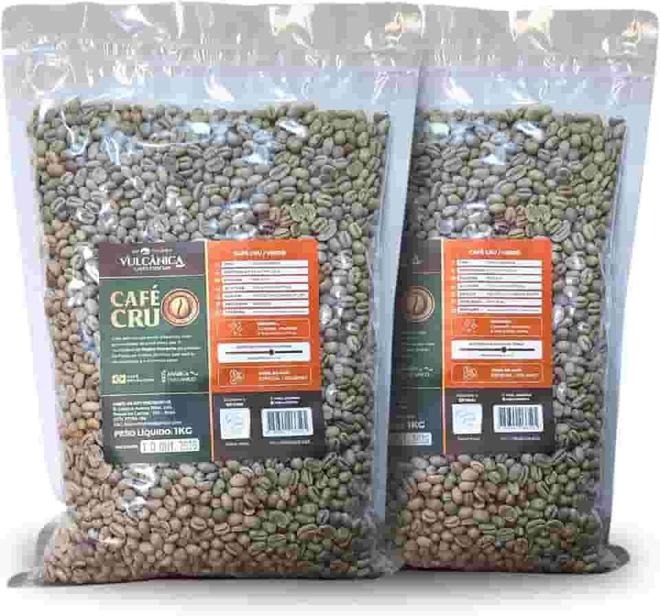 Café Grão Cru Verde 100% Arábica - Moca 83 Reg Vulcânica 2kg