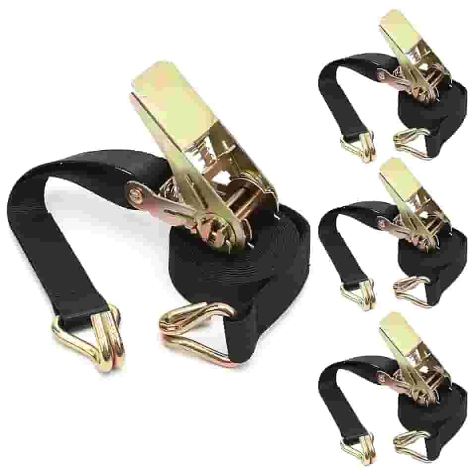 Kit com 4 Catracas de Amarração para Cargas Cintas Resistentes de 4,6m Segurança Garantida