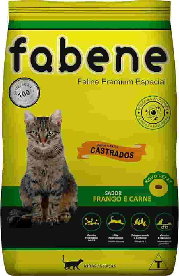 FABENE FELINE CASTRADOS SC 3 KG Qualita Foods para Todas de raça Adulto - Sabor Frango