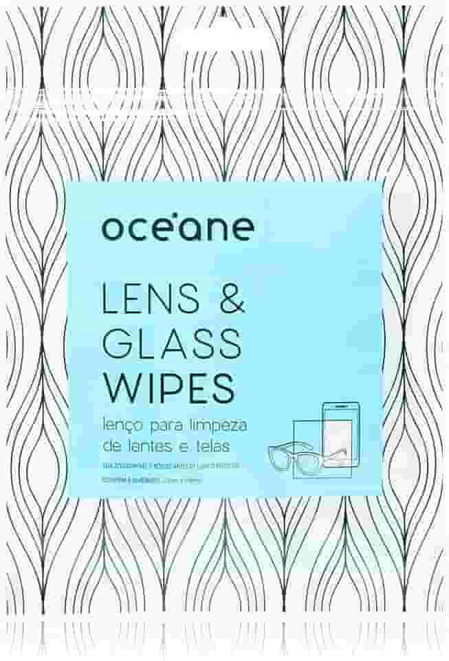 Lenço Limpeza para Lentes E Telas, Lens & Glasses Wipes 2 Go, 6 Un, Océane, Océane, Branco