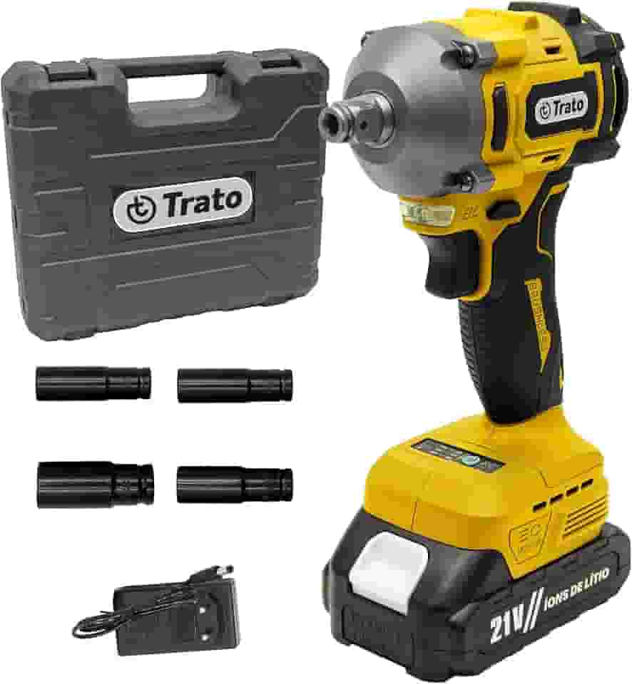 CHAVE DE IMPACTO A BATERIA 21V TCH21 TRATO - Amarelo