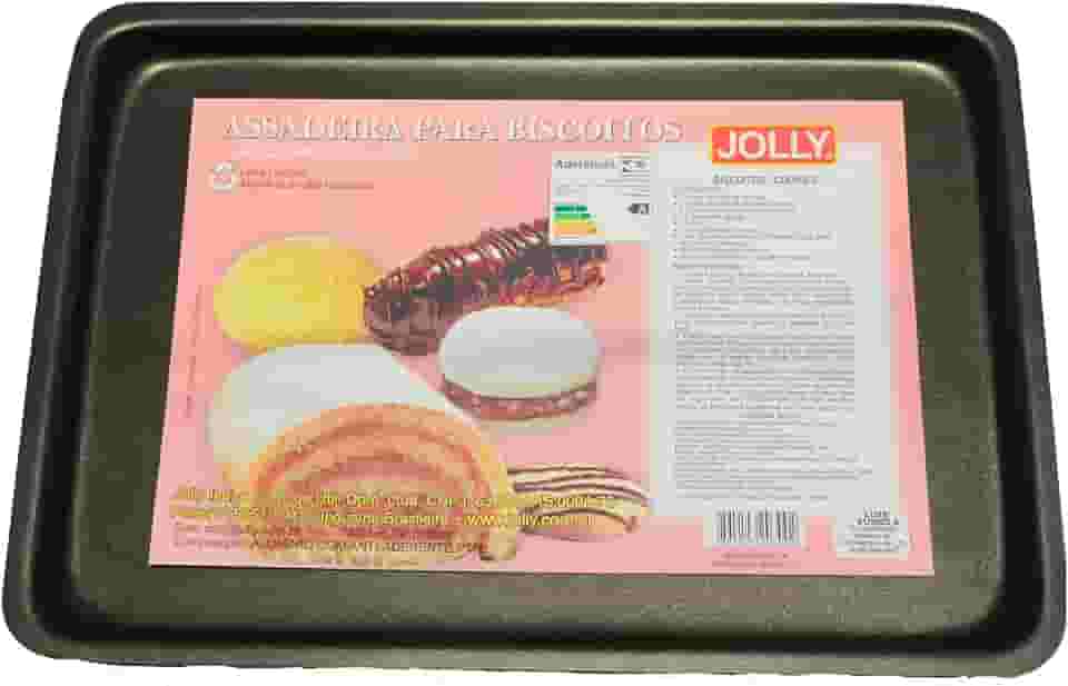 Assadeira Retangular Rasa de Biscoito 1 em Alumínio Antiaderente - 27 X 18 X 2 Cm