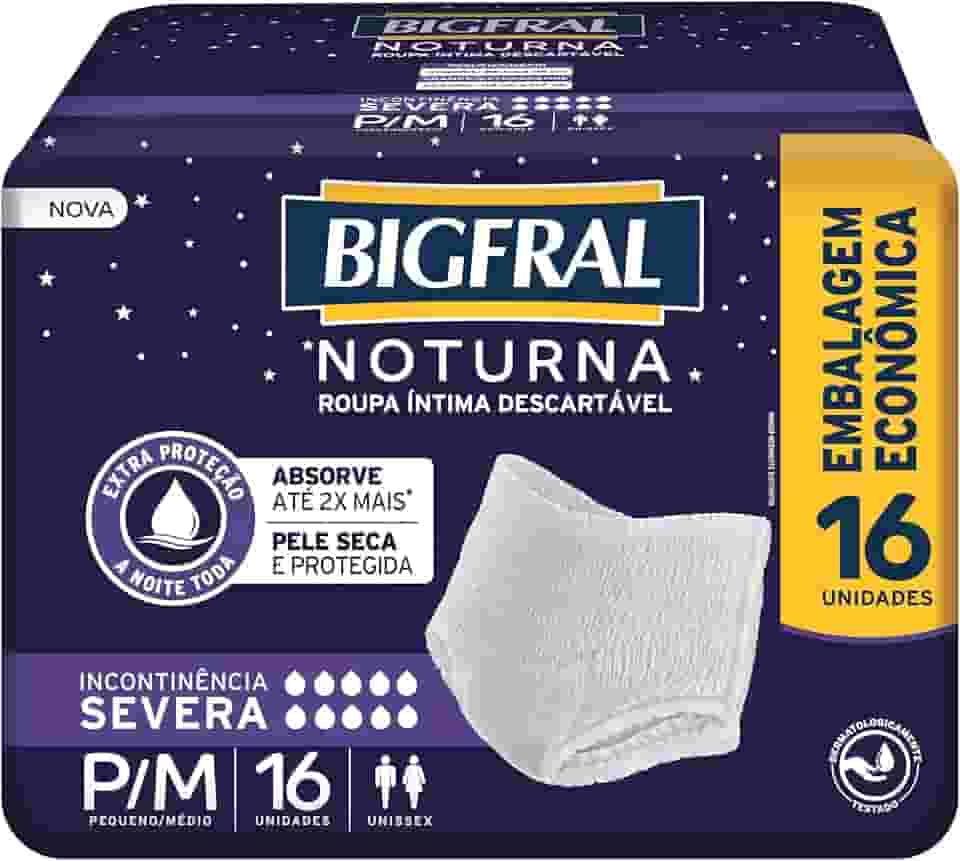 Roupa Íntima Bigfral Noturna P/M 16 Unidades
