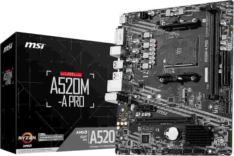 Placa Mãe MSI A520M-A PRO (AM4/2xDDR4/HDMI/DVI-D/M.2/USB 3.2)