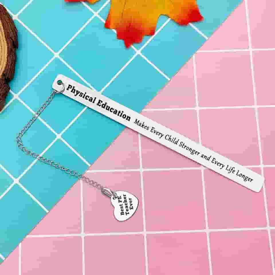 Presentes de agradecimento para professores de educação física de alunos e professores, marcador de livro, aniversário, ação de graças, Natal, dia do professor, presente de agradecimento aos melhores