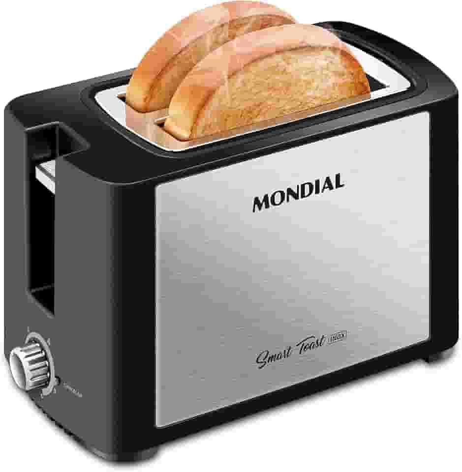MONDIAL Tostador de Pães Smart Toast, Preto/Inox, 800W, 220V - T-13